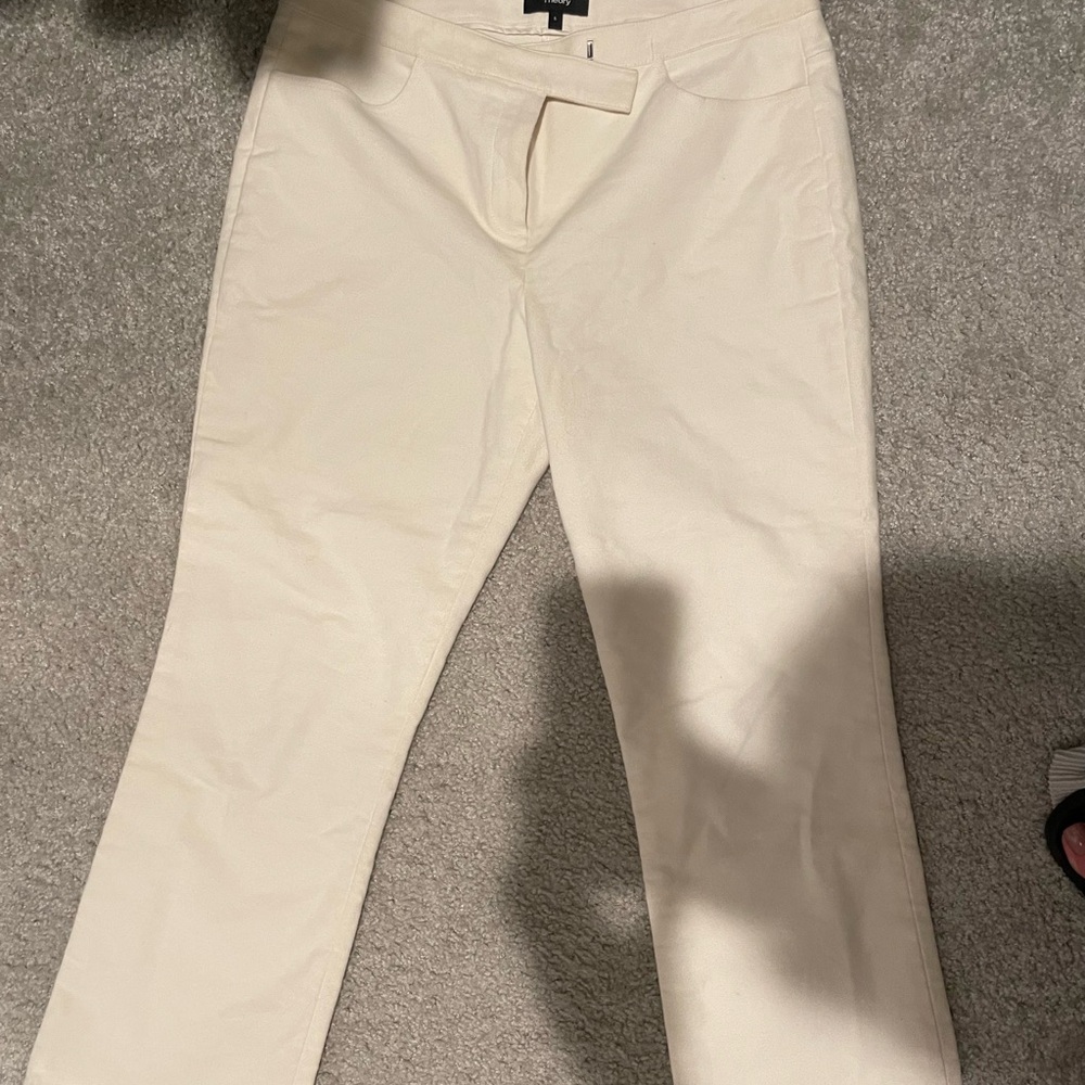 Theory Cream Tailored Pants